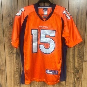 NFL Denver Broncos #15 Tim Tebow Jersey by Reebok Size:48 w/ Sports Card.